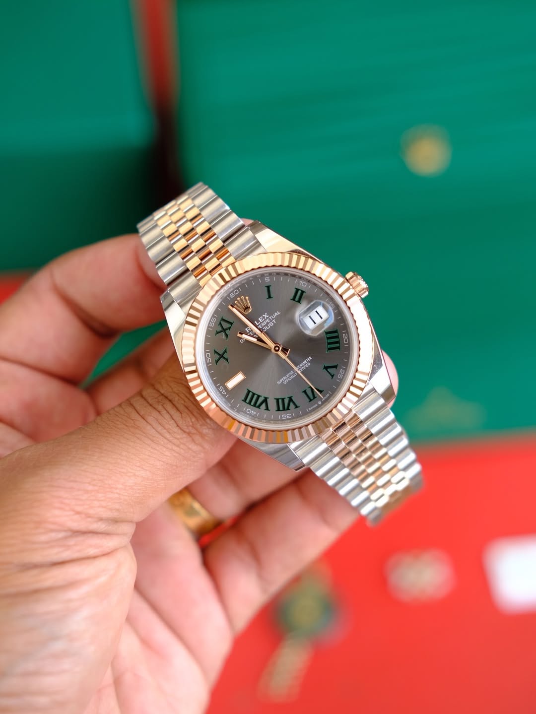 datejust 41 Wimbledon dial